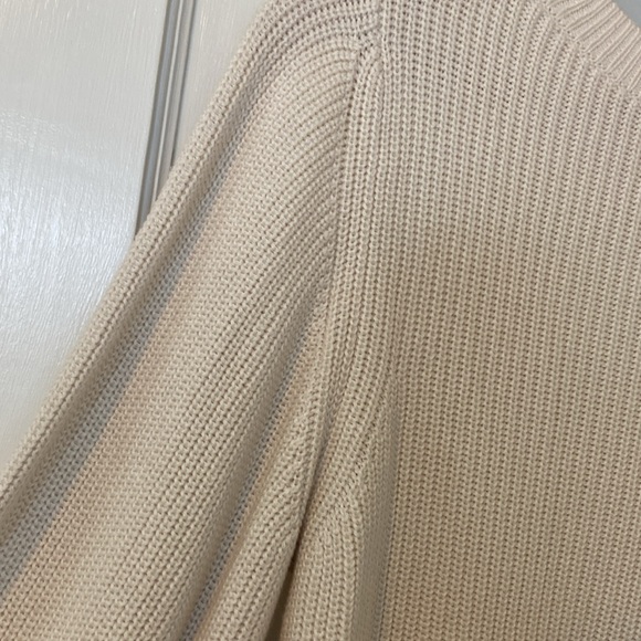 Banana Republic cream cotton long puff sleeve sweater - size S - EUC - Picture 5 of 9